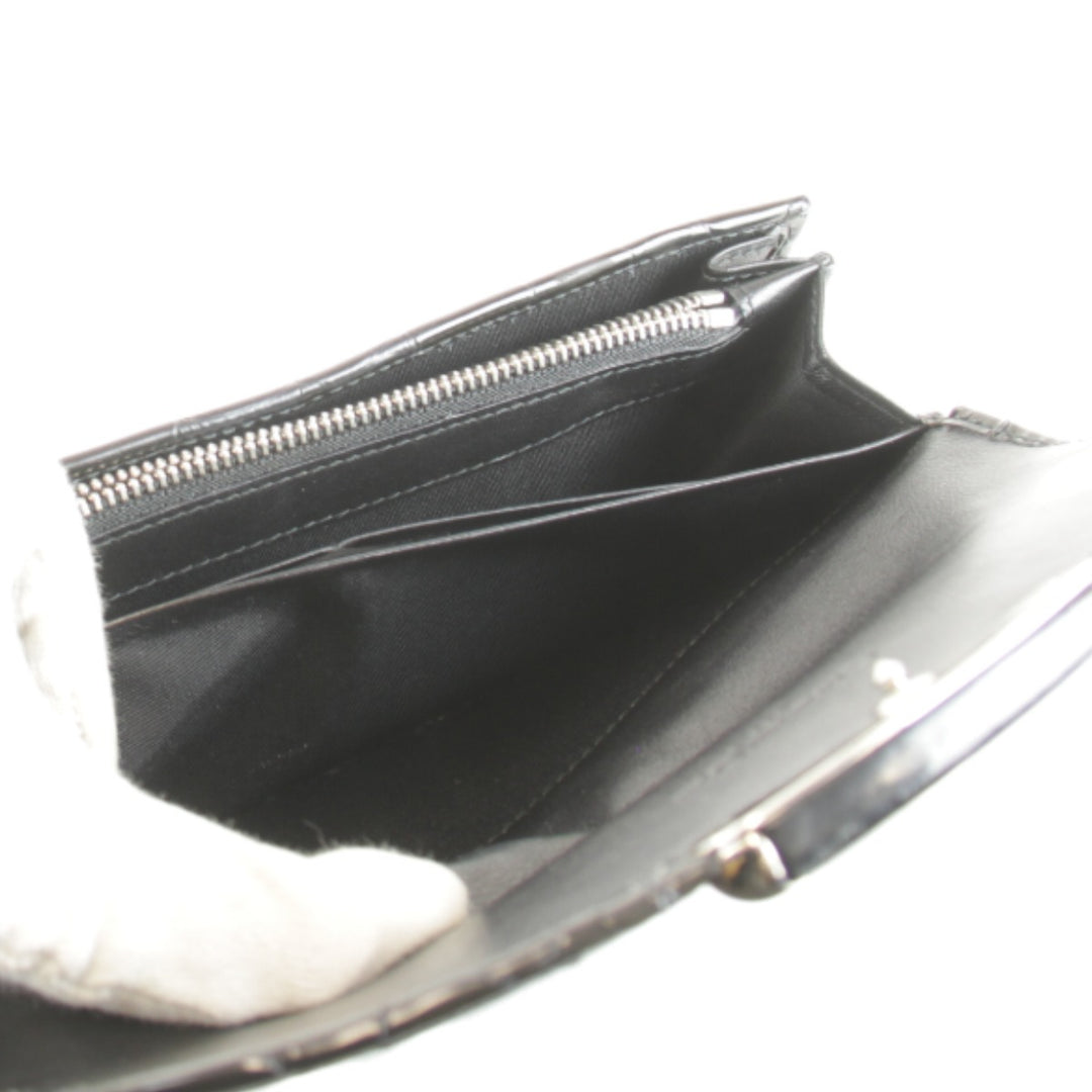 『USED』 
Christian Dior クリスチャンディオール 
 型押し 長財布 
レザー/PVC ブラック