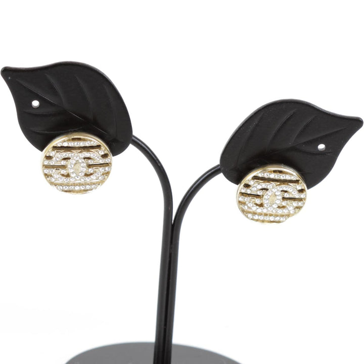 美品『USED』 メタル 
CHANEL  ココマーク ラインストーン ピアス クルーズ ピアス