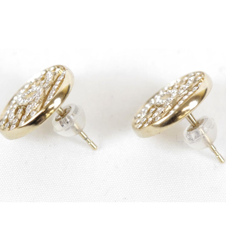 美品『USED』 メタル 
CHANEL  ココマーク ラインストーン ピアス クルーズ ピアス