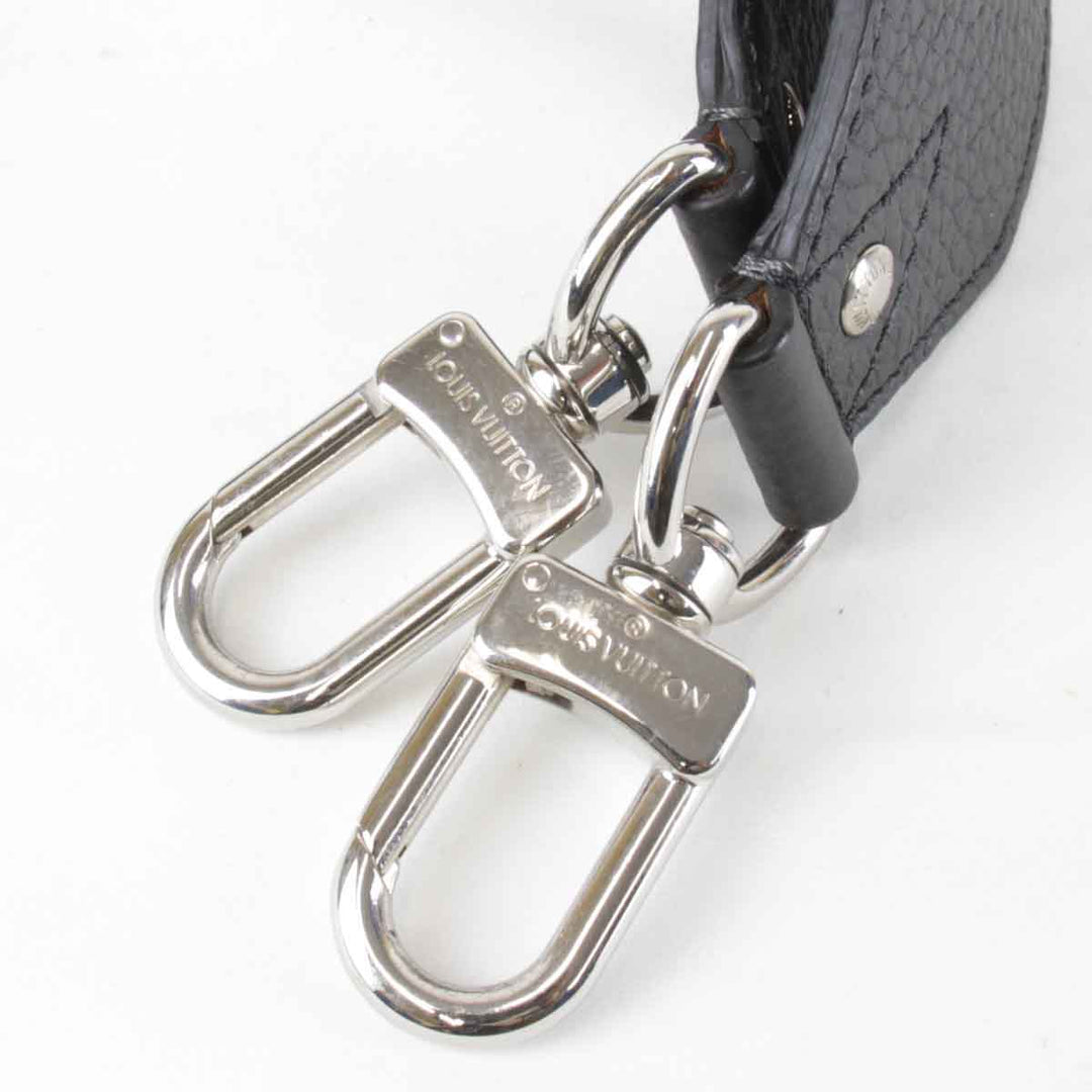 美品『USED』 
LOUIS VUITTON ルイ・ヴィトン 
 ロゴ ショルダーストラップ 
カーフレザー ブラック