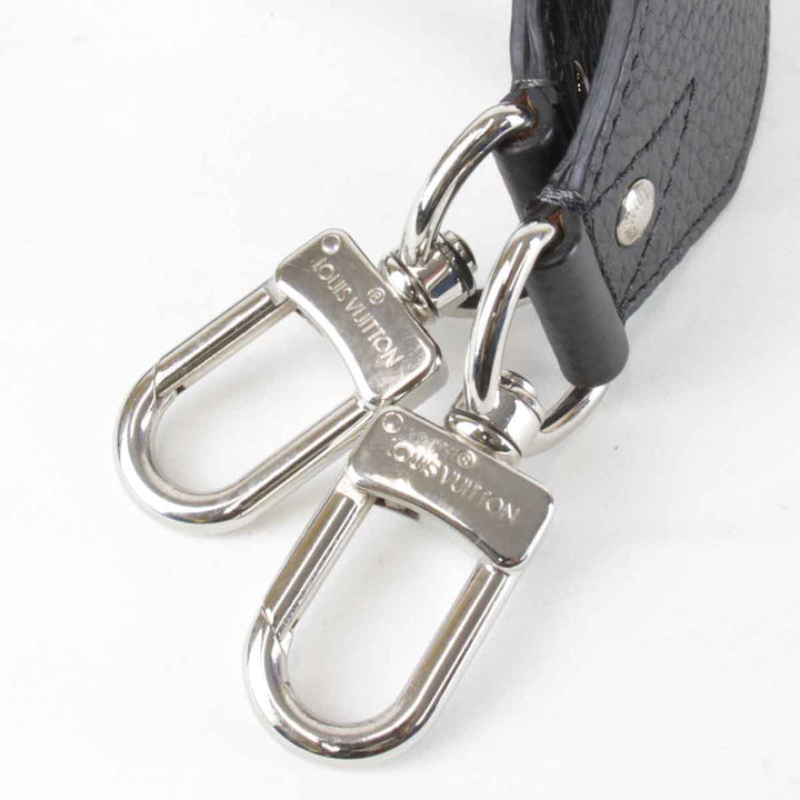 美品『USED』 
LOUIS VUITTON ルイ・ヴィトン 
 ロゴ ショルダーストラップ 
カーフレザー ブラック
