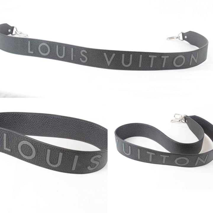 美品『USED』 
LOUIS VUITTON ルイ・ヴィトン 
 ロゴ ショルダーストラップ 
カーフレザー ブラック