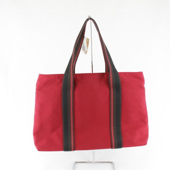 美品『USED』 
HERMES エルメス 
 トートバッグ 
キャンバス/レザー レッド