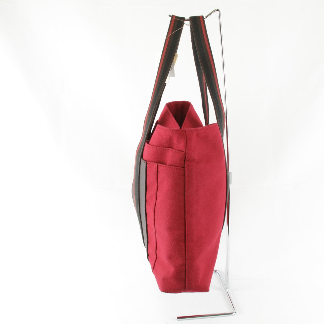美品『USED』 
HERMES エルメス 
 トートバッグ 
キャンバス/レザー レッド
