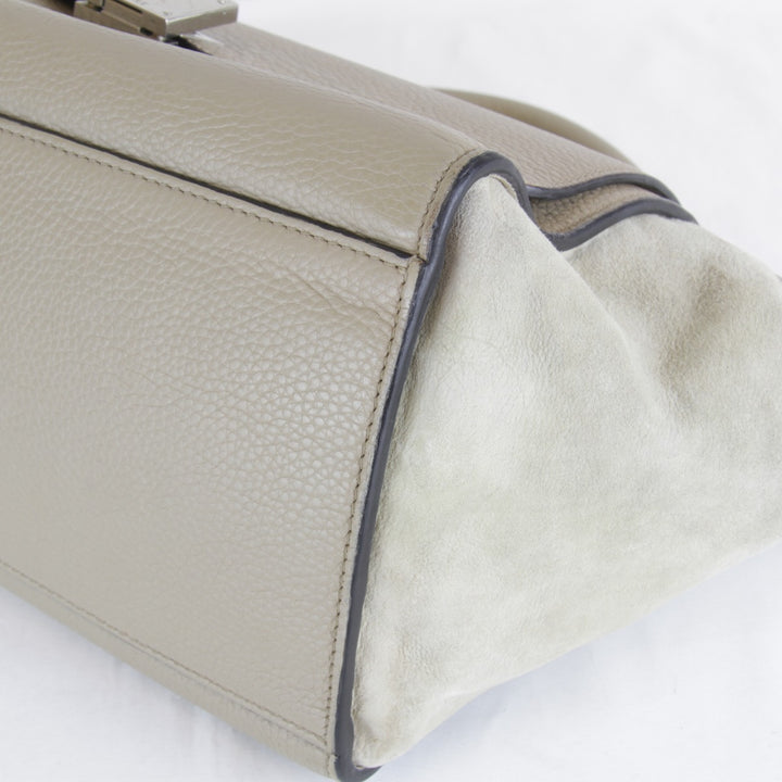 【価格改定】『USED』 
CELINE セリーヌ 
 スモール トラペーズ 2WAYバッグ ショルダーバッグ 
レザー/スウェード ベージュ