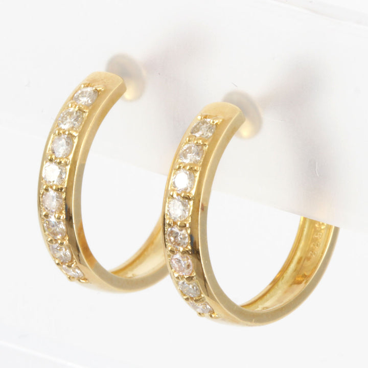 美品『USED』 K18/ダイヤモンド 
 リング イヤリング
 ダイヤモンド 0.522 5.0g