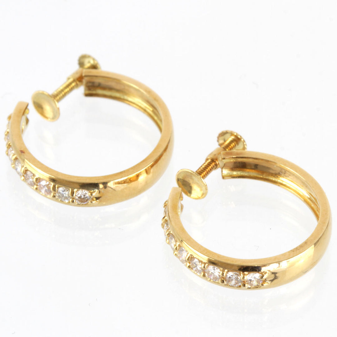 美品『USED』 K18/ダイヤモンド 
 リング イヤリング
 ダイヤモンド 0.522 5.0g