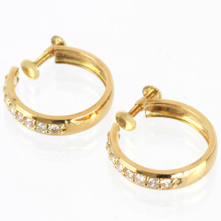 美品『USED』 K18/ダイヤモンド 
 リング イヤリング
 ダイヤモンド 0.522 5.0g
