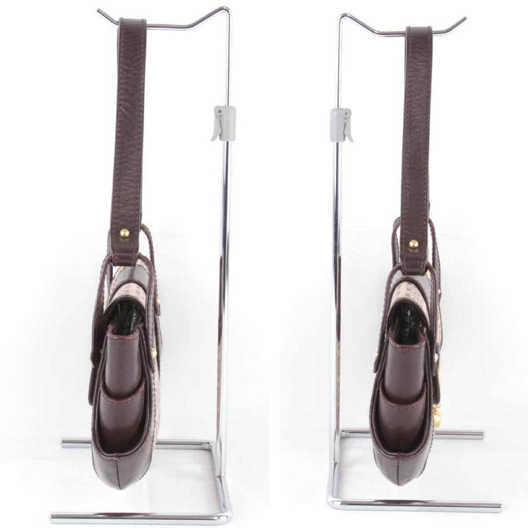 『USED』 
FENDI フェンディ 
 ズッキーノ ハンドバッグ 
キャンバス/レザー ダークパープル