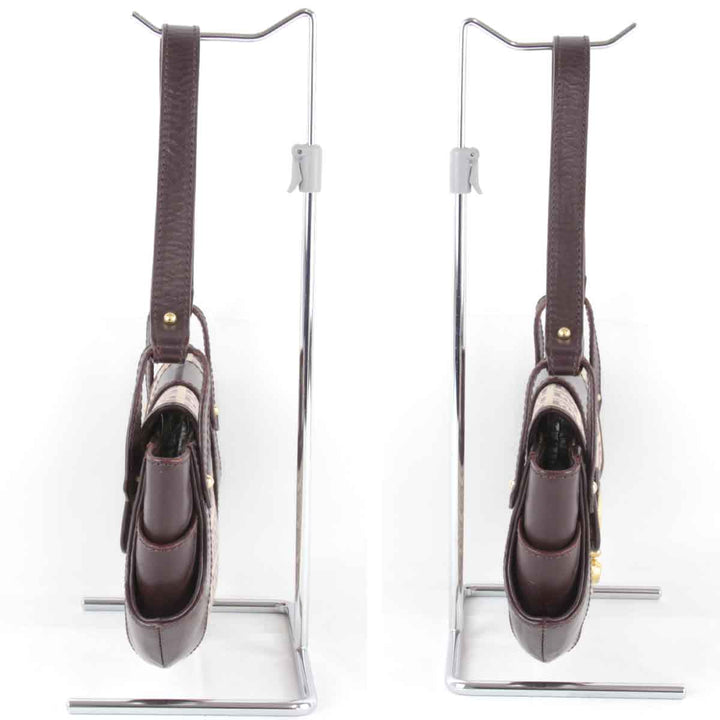 『USED』 
FENDI フェンディ 
 ズッキーノ ハンドバッグ 
キャンバス/レザー ダークパープル
