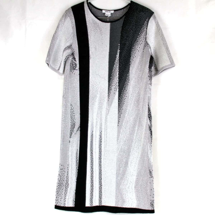 美品『未使用』 
HELMUT LANG ヘルムートラング 
 タグ付き ニット ワンピース 
コットン/レーヨン /シルク グレー×ブラック