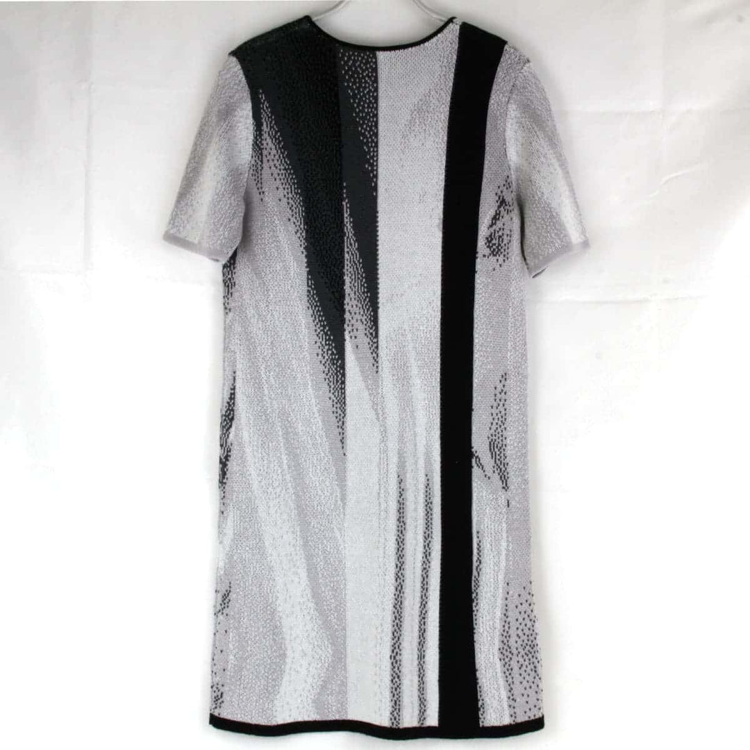 美品『未使用』 
HELMUT LANG ヘルムートラング 
 タグ付き ニット ワンピース 
コットン/レーヨン /シルク グレー×ブラック