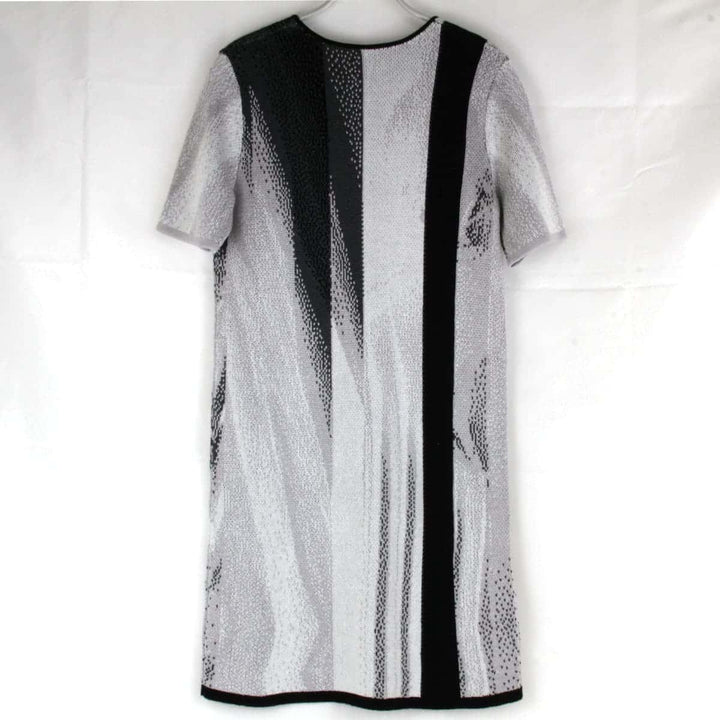 美品『未使用』 
HELMUT LANG ヘルムートラング 
 タグ付き ニット ワンピース 
コットン/レーヨン /シルク グレー×ブラック