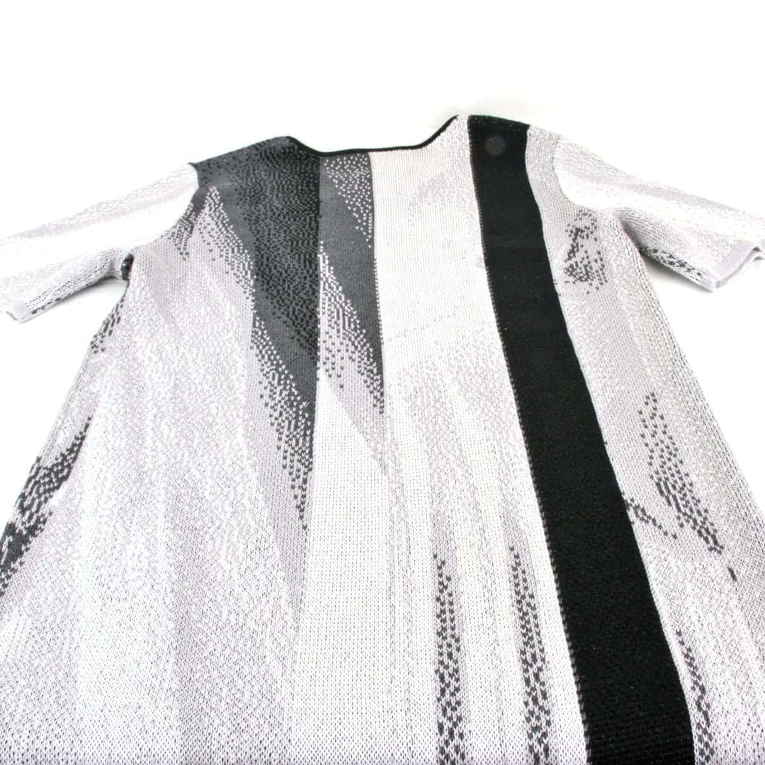 美品『未使用』 
HELMUT LANG ヘルムートラング 
 タグ付き ニット ワンピース 
コットン/レーヨン /シルク グレー×ブラック