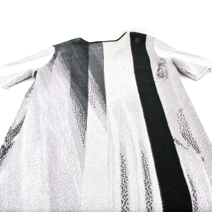 美品『未使用』 
HELMUT LANG ヘルムートラング 
 タグ付き ニット ワンピース 
コットン/レーヨン /シルク グレー×ブラック
