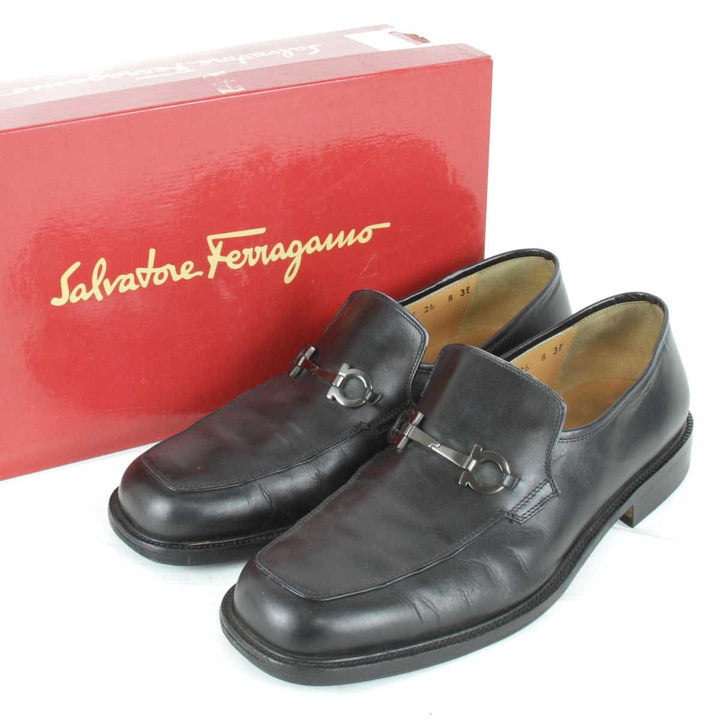 『USED』 
Salvatore Ferragamo フェラガモ 
 0289157 ローファー 
カーフ ブラック