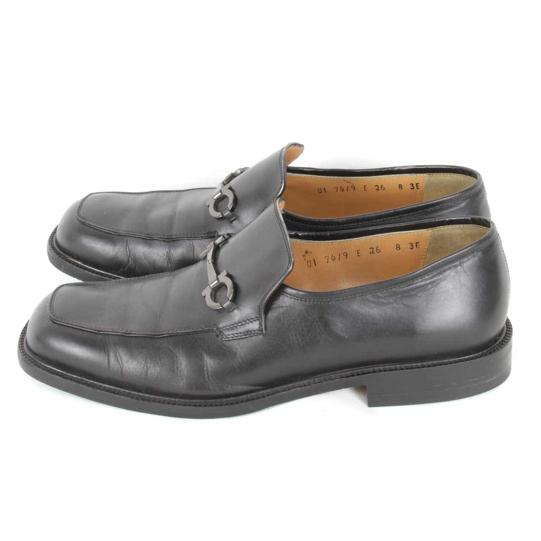 『USED』 
Salvatore Ferragamo フェラガモ 
 0289157 ローファー 
カーフ ブラック