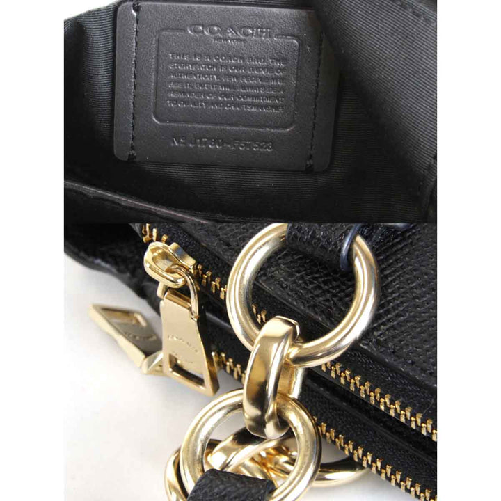 美品『USED』 
COACH コーチ 
 J1780-F57523 ショルダーバッグ 
レザー ブラック