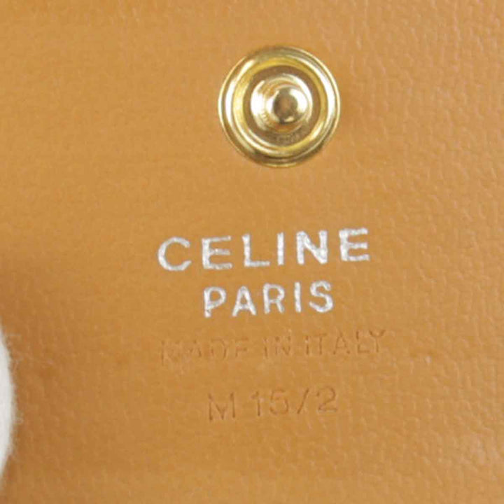 美品『USED』 
CELINE セリーヌ 
 マカダム柄 M15/2 コインケース 
PVC/レザー  イエロー
