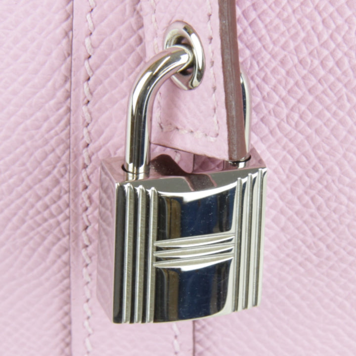 美品『USED』 
HERMES エルメス 
 トレサージュMM ヴォーエプソン ハンドバッグ 
レザー ピンク