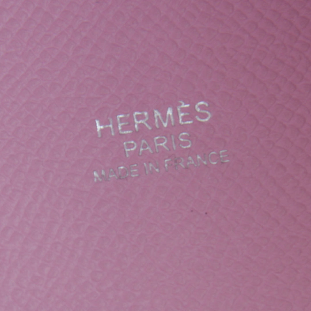 美品『USED』 
HERMES エルメス 
 トレサージュMM ヴォーエプソン ハンドバッグ 
レザー ピンク