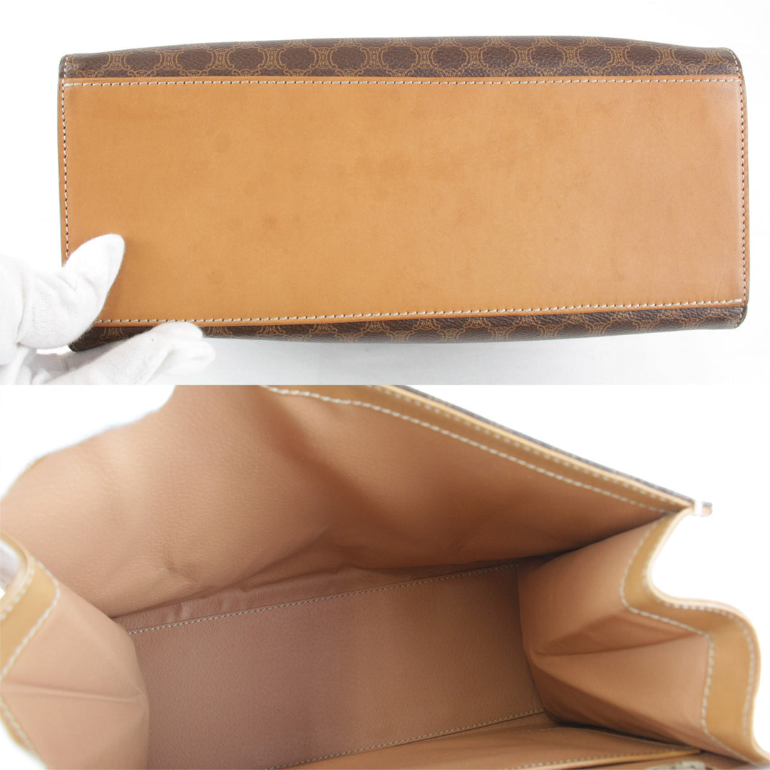 『USED』 
CELINE セリーヌ 
 マカダム柄 ハンドバッグ 
PVCコーティングキャンバス ブラウン