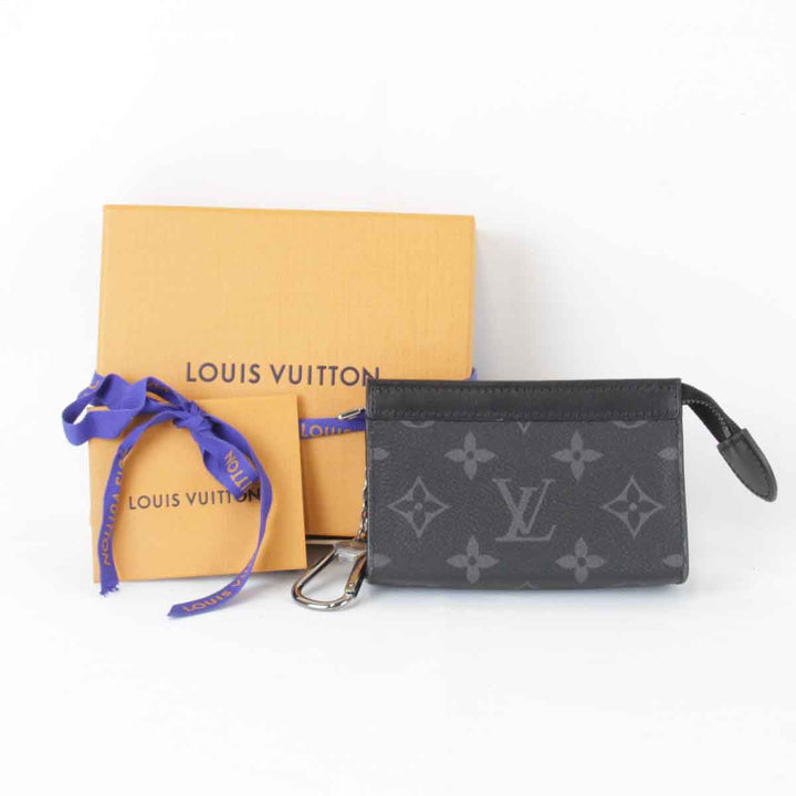 美品『USED』 
LOUIS VUITTON ルイ・ヴィトン 
 ポシェットクレ ヴォワヤージュ M82776 キーケース 
モノグラムエクリプス ブラック