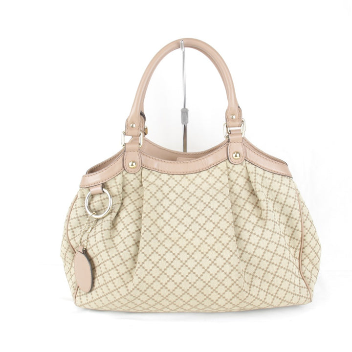 『USED』 
GUCCI グッチ 
 211944 486628 ハンドバッグ 
キャンバス ベージュ