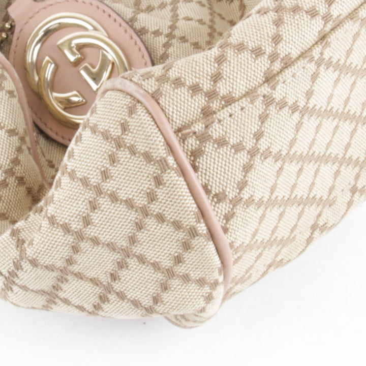 『USED』 
GUCCI グッチ 
 211944 486628 ハンドバッグ 
キャンバス ベージュ