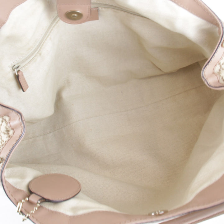 『USED』 
GUCCI グッチ 
 211944 486628 ハンドバッグ 
キャンバス ベージュ