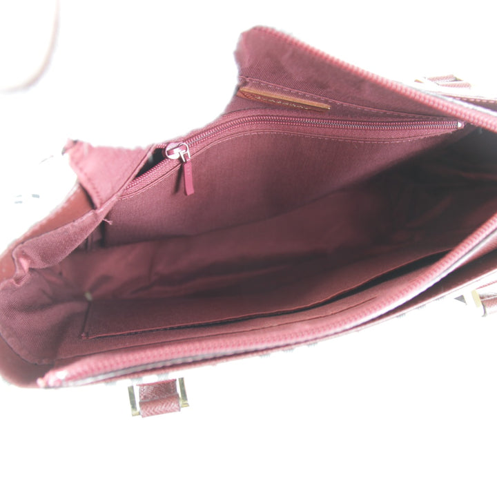 【価格改定】美品『USED』 
BURBERRY バーバリー 
 ノバチェック レッド ハンドバッグ 
キャンバス/レザー レッド
