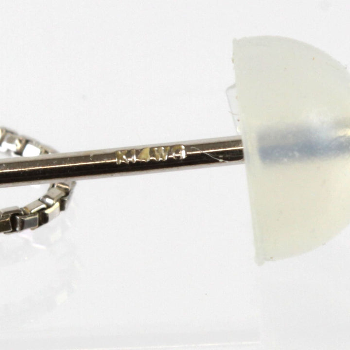 美品『USED』 K14WG/ラインストーン 
 ぶら下がりピアス ピアス
 1.0g