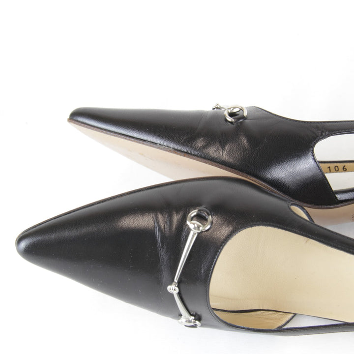 『USED』 
GUCCI グッチ 
 箱・袋有 106・2162 パンプス 
レザー ブラック