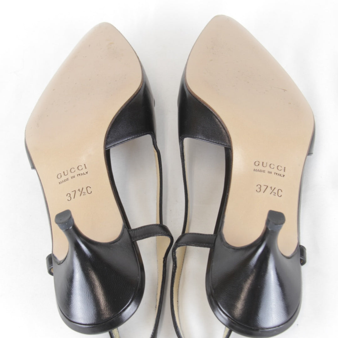 『USED』 
GUCCI グッチ 
 箱・袋有 106・2162 パンプス 
レザー ブラック