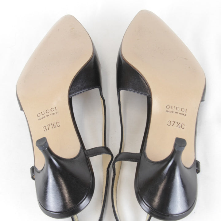 『USED』 
GUCCI グッチ 
 箱・袋有 106・2162 パンプス 
レザー ブラック