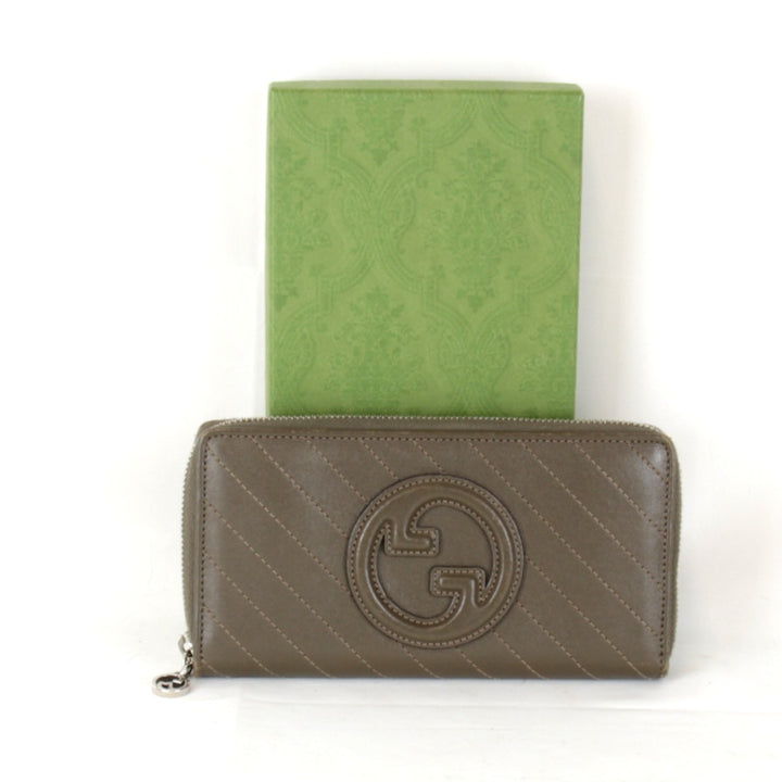 『USED』 
GUCCI グッチ 
 ブロンディ ラウンドジップウォレット 760312・496334 長財布 
レザー ブラウン