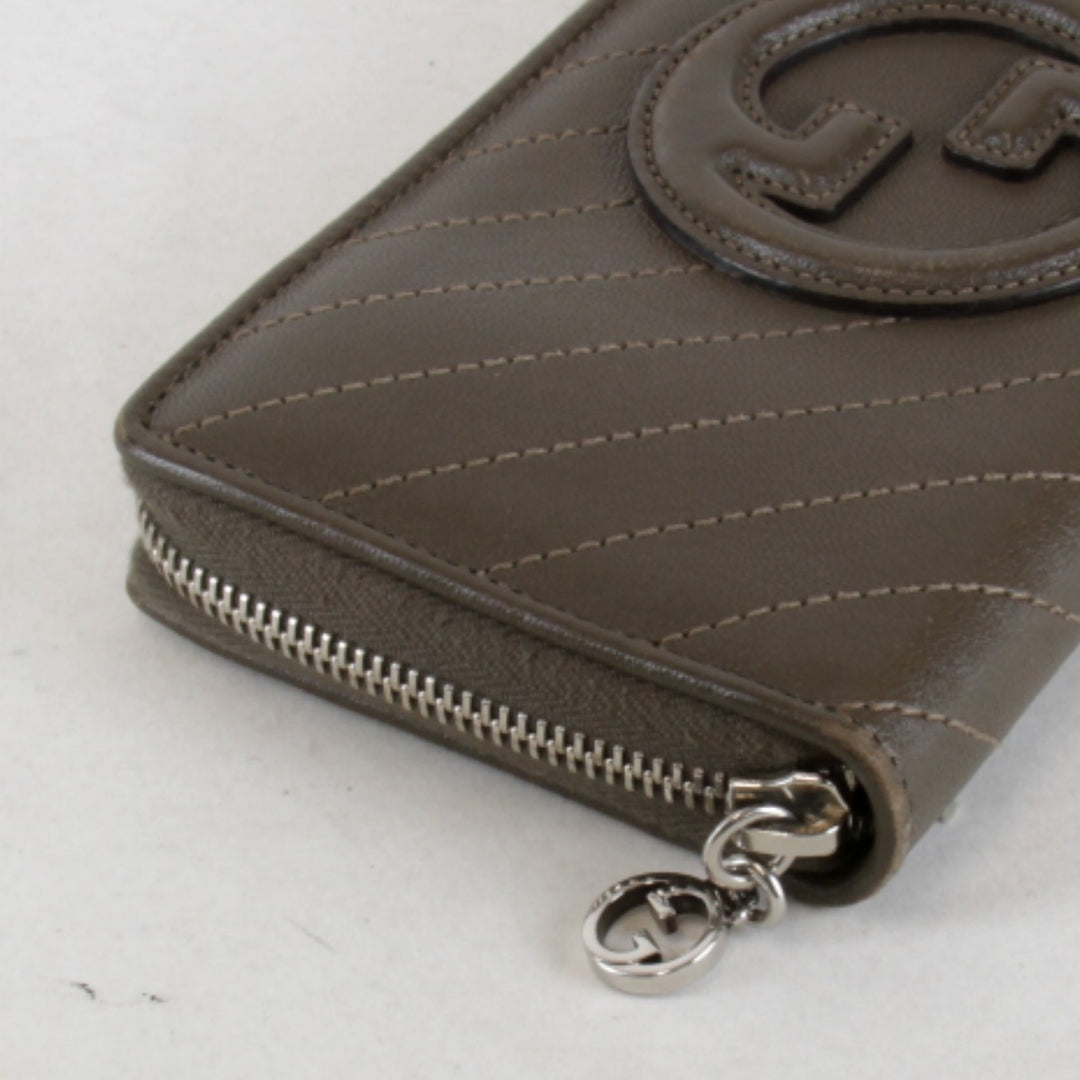 『USED』 
GUCCI グッチ 
 ブロンディ ラウンドジップウォレット 760312・496334 長財布 
レザー ブラウン