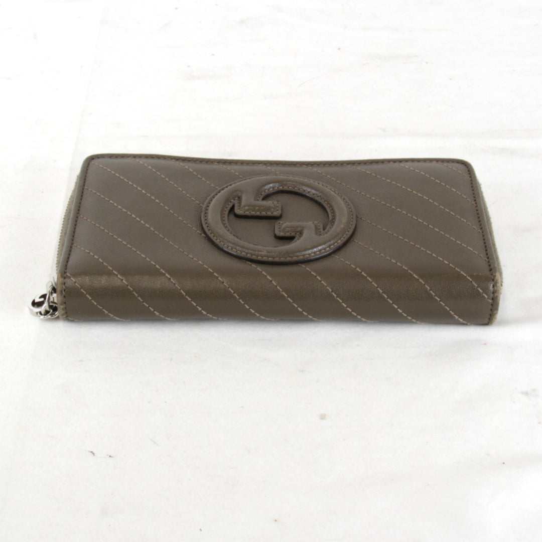 『USED』 
GUCCI グッチ 
 ブロンディ ラウンドジップウォレット 760312・496334 長財布 
レザー ブラウン