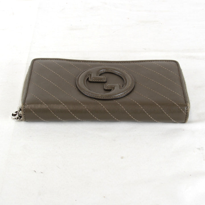 『USED』 
GUCCI グッチ 
 ブロンディ ラウンドジップウォレット 760312・496334 長財布 
レザー ブラウン