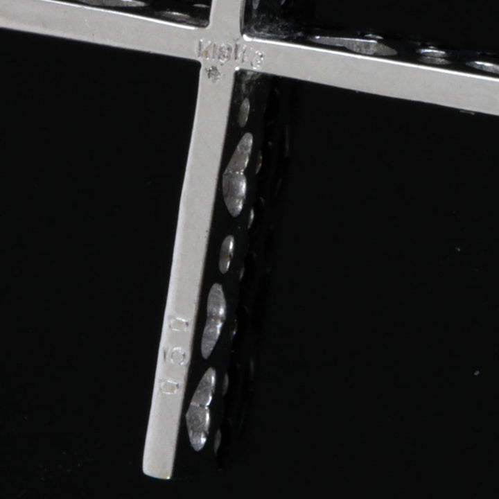 美品『USED』 K18WG 
 クロス ネックレス
 ダイヤモンド 0.50 6.1g