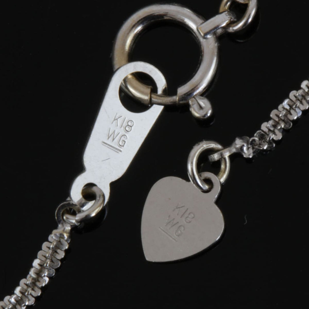 美品『USED』 K18WG 
 クロス ネックレス
 ダイヤモンド 0.50 6.1g