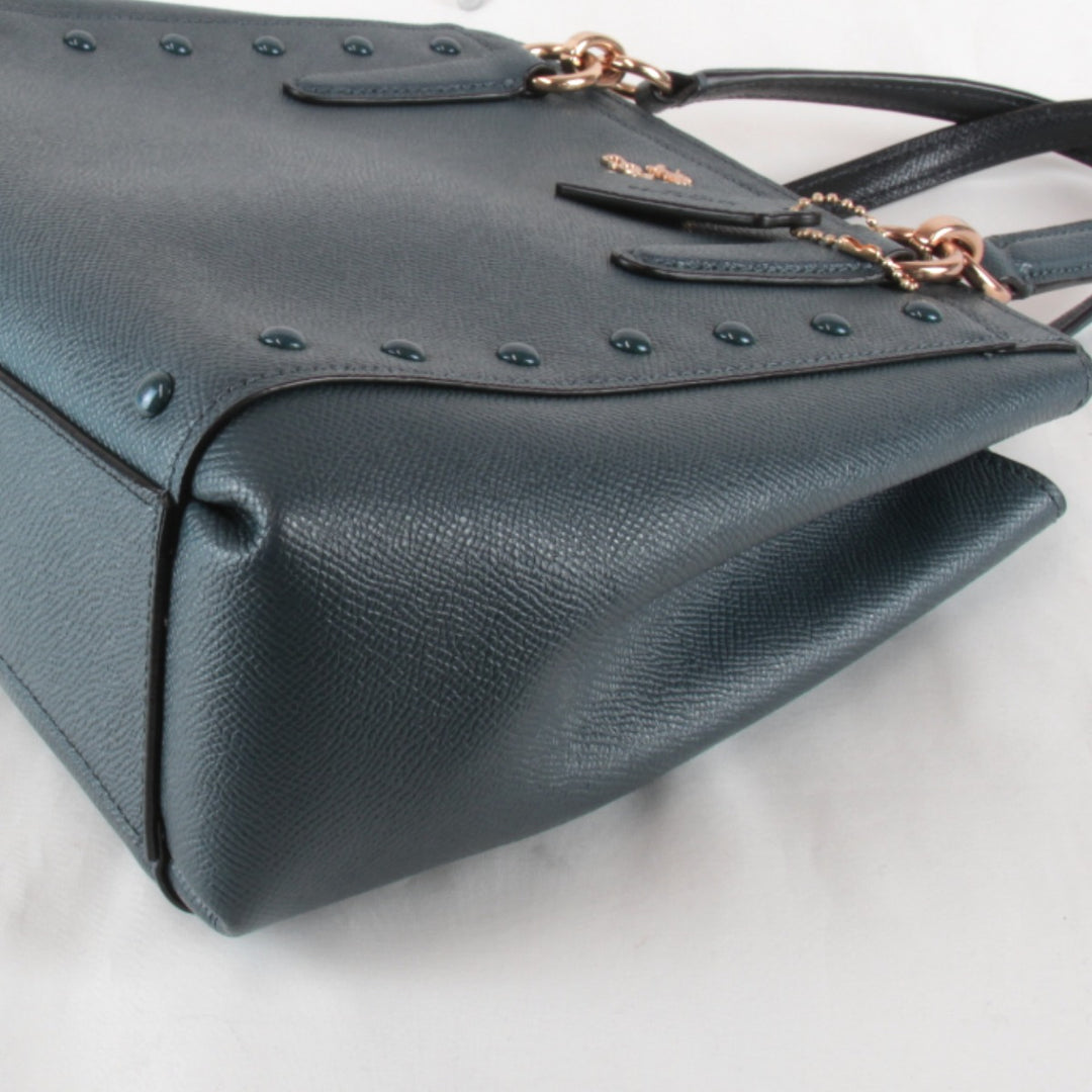 美品『USED』 
COACH コーチ 
 F37816 2WAYバッグ ハンドバッグ 
レザー ブルー