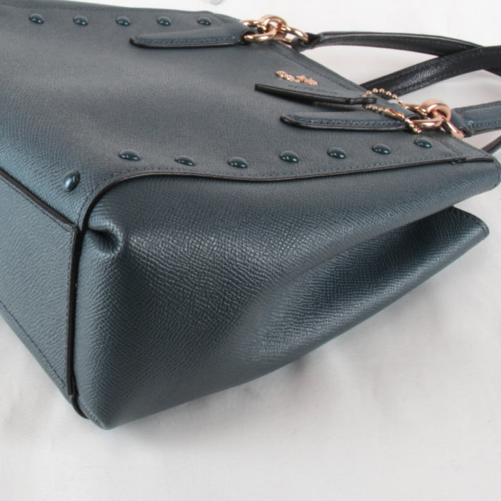 美品『USED』 
COACH コーチ 
 F37816 2WAYバッグ ハンドバッグ 
レザー ブルー