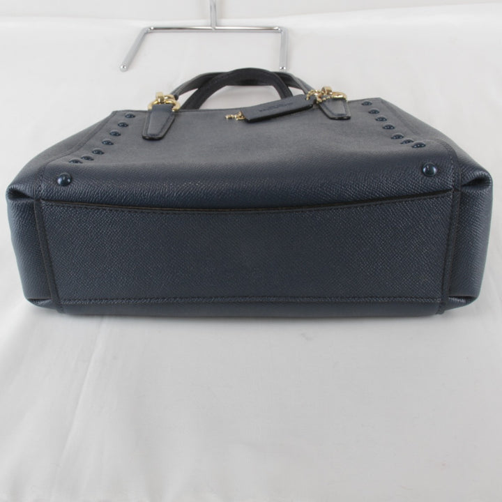 美品『USED』 
COACH コーチ 
 F37816 2WAYバッグ ハンドバッグ 
レザー ブルー