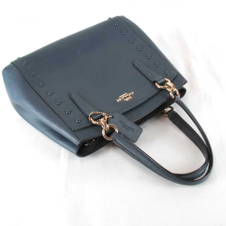 美品『USED』 
COACH コーチ 
 F37816 2WAYバッグ ハンドバッグ 
レザー ブルー
