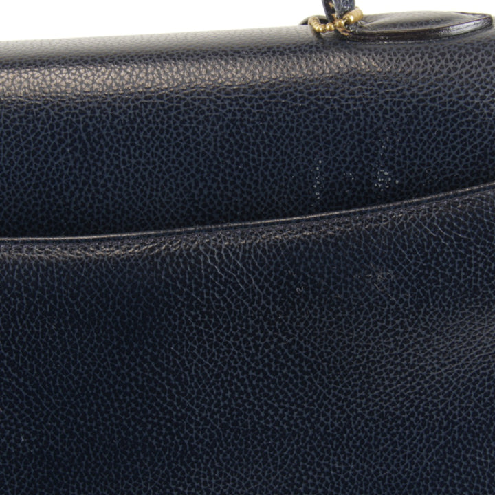 『USED』 
COACH コーチ 
 4414 ターンロック 2WAY ハンドバッグ 
レザー ネイビー