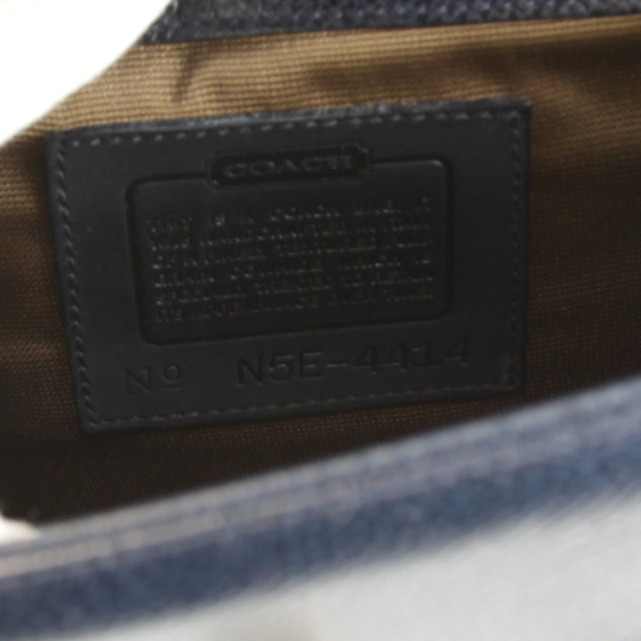 『USED』 
COACH コーチ 
 4414 ターンロック 2WAY ハンドバッグ 
レザー ネイビー