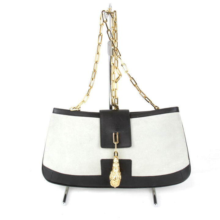 『USED』 
GUCCI グッチ 
 001・4110・001013 ショルダーバッグ 
スウェード ホワイト