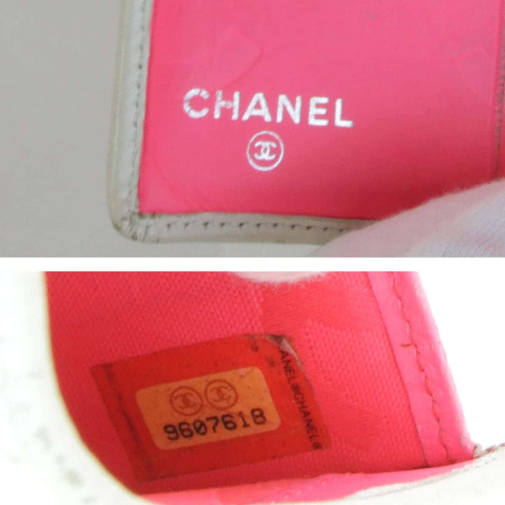 『USED』 
CHANEL シャネル 
 カンボンライン 二つ折り財布 
レザー ホワイト