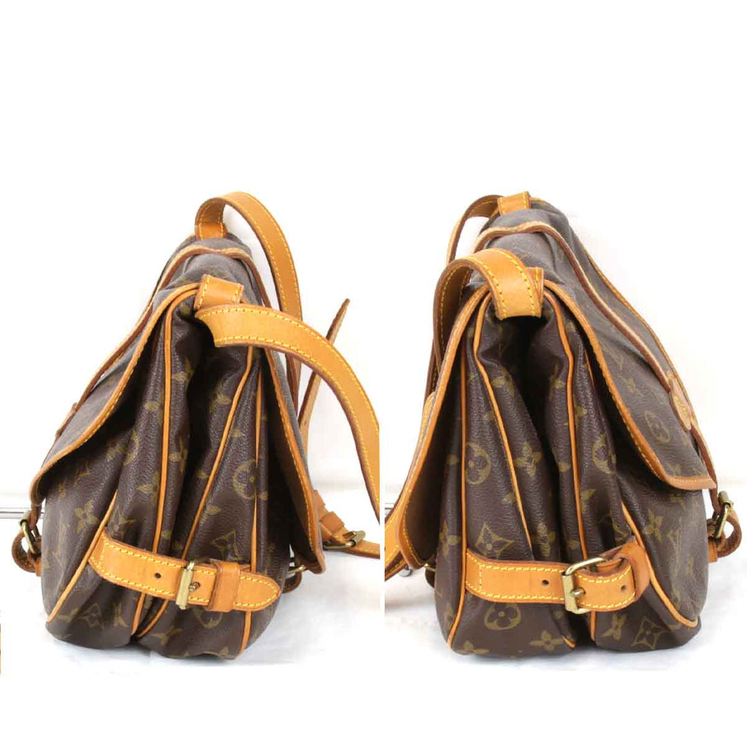 『USED』 
LOUIS VUITTON ルイ・ヴィトン 
 ソミュール30 M42256 ショルダーバッグ 
モノグラムキャンバス ブラウン